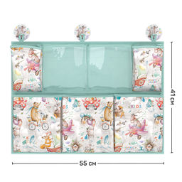 Органайзер на кроватку 7 отделений с пласт. вставками, 55*41 см, ПУТЕШАСТИКИ, шт - Valiant фото 2