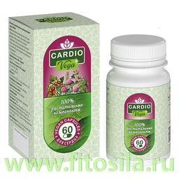 Фитокомплекс СARDIO VEGA, (для сердца), ПЭТ банка, капс. 0,37 г №60, в инд. уп.