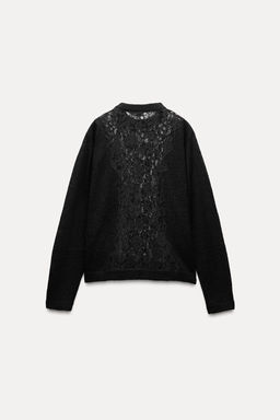 KNIT AND LACE SWEATER - Zara фото 7