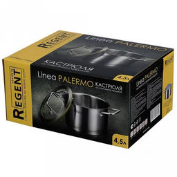Кастрюля из нержавеющей стали Linea PALERMO 4,5л, д22см, h12см, s0,6мм, дно s15мм, трехслойное капсулированное дно, стеклянная крышка-дуршлаг с силиконовым ободком, два режима слива воды, ручка из нержавеющей стали, цветная коробка, Regent (Китай - Домашняя мода фото 10