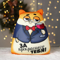 Игрушка антистресс, кот «За прекрасного тебя!»
