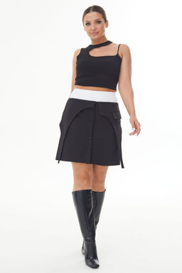 Юбка AURA 5035-176 черный +белый