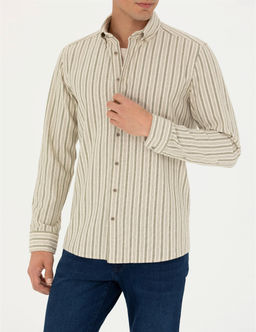 Haki Regular Fit Uzun Kollu G_mlek