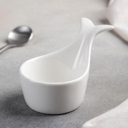 Соусник керамический Доляна Кит, 106,5 см, цвет белый