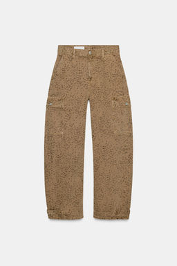 TRF ANIMAL PRINT BAGGY BALLOON JEANS - Zara фото 7