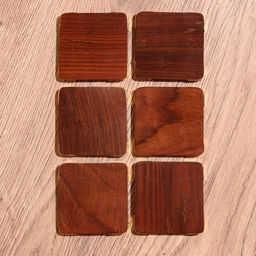 Подставки под горячее, 6 шт., 10×6.5×7 см, дерево шишам