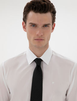 Beyaz Slim Fit Uzun Kollu Basic G_mlek