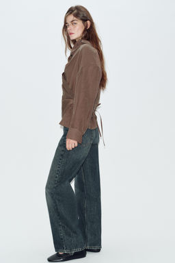 STRIPED SURPLICE SHIRT - Zara фото 8