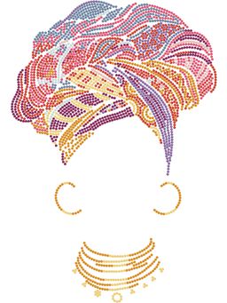 Кристальная (алмазная) мозаика ФРЕЯ ALPD-005 на подрамнике Африканская девушка 30 х 40 см