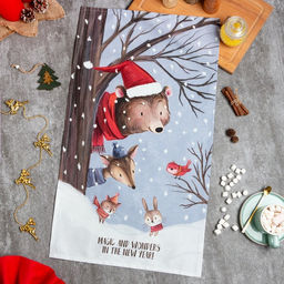 Новогоднее полотенце Этель Magic 40х73см, 100% хл, саржа 190 гр/м2