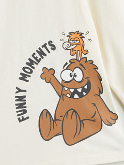 Bask?l? Erkek ?ocuk Pijama Tak?m