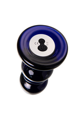 Стеклянная вибровтулка Sexus Glass, стекло, синяя, 11 см  фото 4