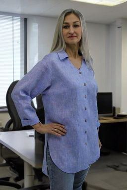 Блуза умягченный лен 100% - Елецкие узоры фото 7