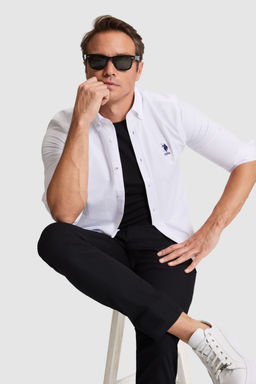 Erkek Beyaz Uzun Kollu Basic G_mlek - U.s. polo assn фото 3