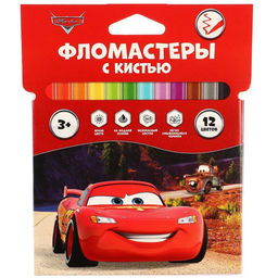 Фломастеры с кистью, 12 цветов, Тачки - Disney фото 21