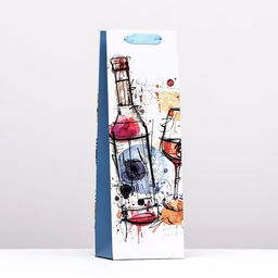 Пакет под бутылку Пара, белый 12 x 36 x 9 см