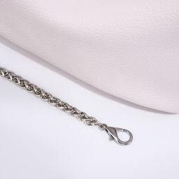 Сумка-багет на молнии, цепочка, цвет белый - Simaland фото 7