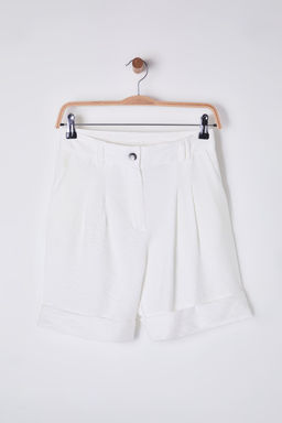 TRENDYOLMILLA Beyaz Pacas? K?v?rmal? Dokuma Sort TWOSS21SR0146  фото 6