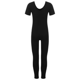 Комбинезон гимнастический Grace Dance, c коротким рукавом, р. 36, цвет чёрный  фото 10