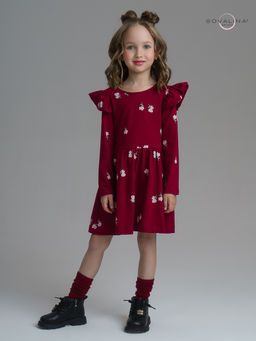 Платье Фея лютики бордо - Sovalina фото 3