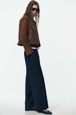 WIDE-LEG TROUSERS WITH DOUBLE WAIST - Zara фото 5