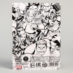 Блокнот А6 на скрепке, 32 листа, Marvel, Мстители  фото 5