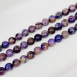 Бусины для украшений из Чароита (45 бусин) 39 см