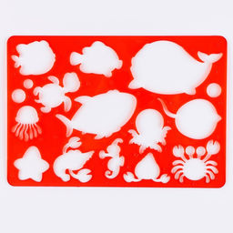 Трафарет для малышей Морские обитатели с раскраской - Simaland фото 3