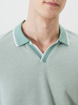 Polo Yaka Desenli Erkek Ti??rt