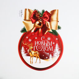 Цена за 10 шт. Плакат новогодний «С новым годом»