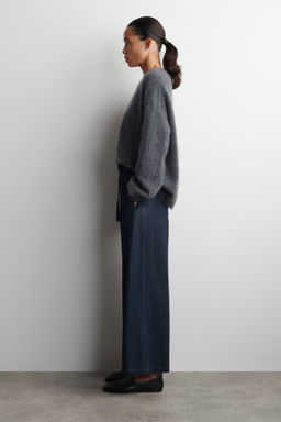PANTAL?N DENIM WIDE LEG CROP - H&m фото 6