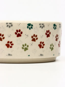 Миска керамическая Яркие Лапки 200 мл - 10.510.54 см, бежевая - Пижон фото 6