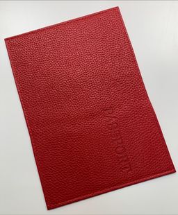 Обложка на паспорт красный, Осень 2020-2021, Натур. кожа
