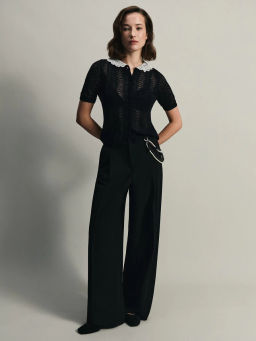 Ажурный джемпер с кружевным воротником / Zarina