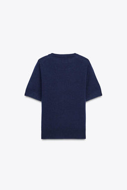 100% WOOL SHORT SLEEVE TOP - Zara фото 10