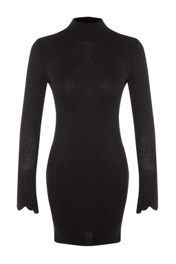 TRENDYOLMILLA Mavi Mini Triko Basic Dik Yaka Elbise TWOAW23EL01415  фото 8