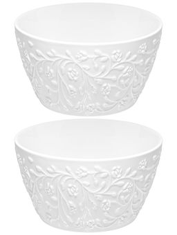 Набор 2 салатников 600 мл 13*13*7,5 см Веточки цветочки, фарфор - Elan gallery фото 3