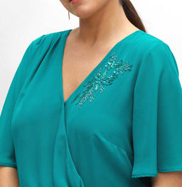 Платье, цвета изумруда - Sheego фото 6