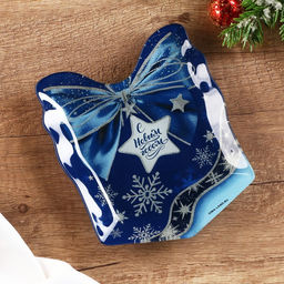 Тарелки в форме подарка Снежинки, 15.1 х 17.3 см