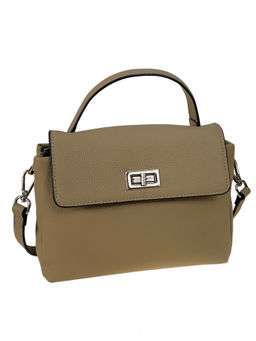 Женская сумка из натуральной кожи цвет бежевый