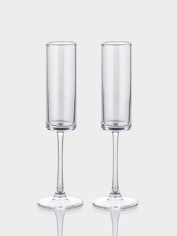 Набор бокалов для шампанского Just for you, 180 мл, 2 шт., 7×24 см, стекло, прозрачный