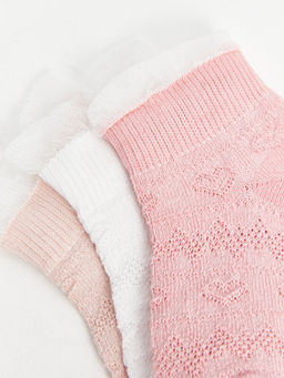 Kendinden Desenli K?z Bebek Patik ?orap 3l? - Waikiki фото 3