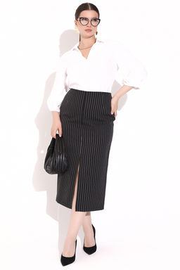 Юбка Фабия (полоска черная) - Эльза фото 7