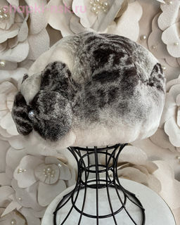 Волна мех.цветок кролик Берет женский (56-58)