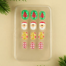 Цена за 2 шт. Детские накладные ногти на новый год «Сказка», 12 шт