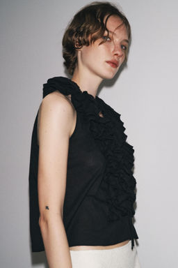 ZW COLLECTION RUFFLED TOP - Zara фото 4