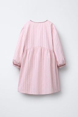 STRIPED DRESS WITH CONTRAST PIPING - Zara фото 2