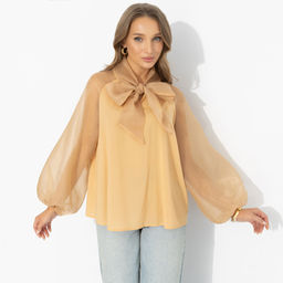 Блуза комбинированная с органзой, Больше, чем образ - Charutti фото 2