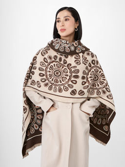 в составе ШЕРСТЬ и КАШЕМИР Большой, мягкий, теплый однотонный двусторонний палантин. - Tantino фото 4