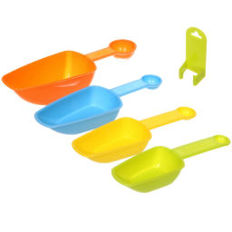 Цена за 2 шт. Совок для сыпучих продуктов в наборе 4шт(60мл,80мл,120мл,235мл),микс цветов